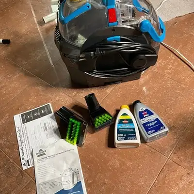 Mercari ChatGPT ad: Bissell Little Green Pro Portable Carpet & Upholstery Cleaner - Home | Color: Black