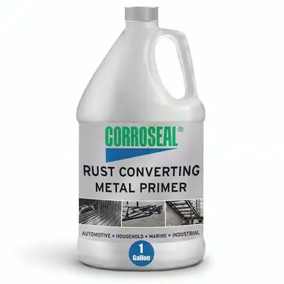 Zoro ChatGPT ad: CORROSEAL Water-Based Rust Converter Metal Primer, Rust Converter, 1 Gallon, 82331