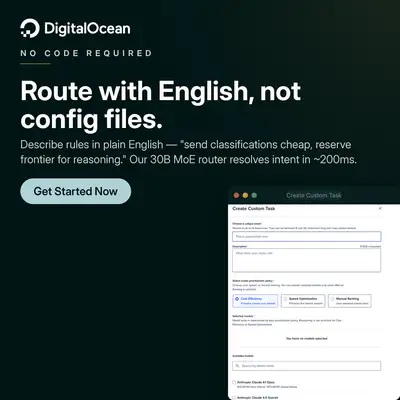 Digital Ocean ChatGPT ad: Smart Model Selection