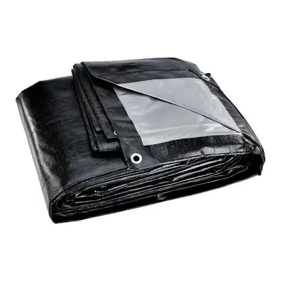 Harbor Freight ChatGPT ad: 16 ft. x 20 ft. Silver and Black Extreme-Duty Weather-Resistant 12 mil Tarp