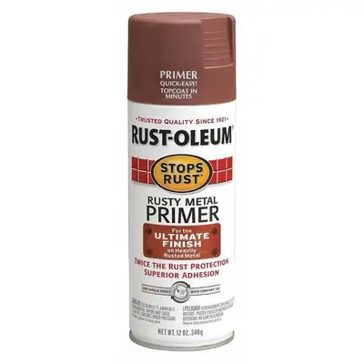 Zoro ChatGPT ad: RUST-OLEUM Spray Paint, Rusty Metal, Primer, Solvent, 12 oz, 7769830