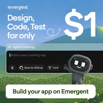 Emergent ChatGPT ad: Build Apps and sites without code