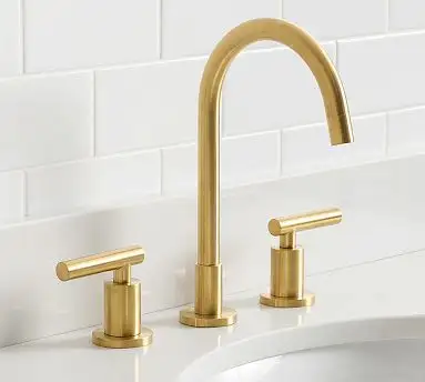 Pottery Barn ChatGPT ad: Linden Bathroom Sink Faucet, Vintage Brass