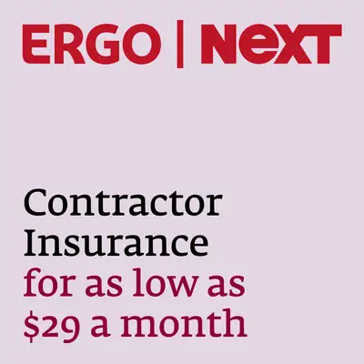 ERGO NEXT Insurance ChatGPT ad: Contractors Ins COI